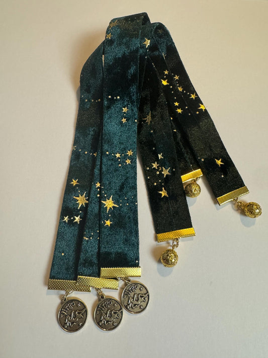 Virgo Zodiac Velvet Ribbon Bookmark