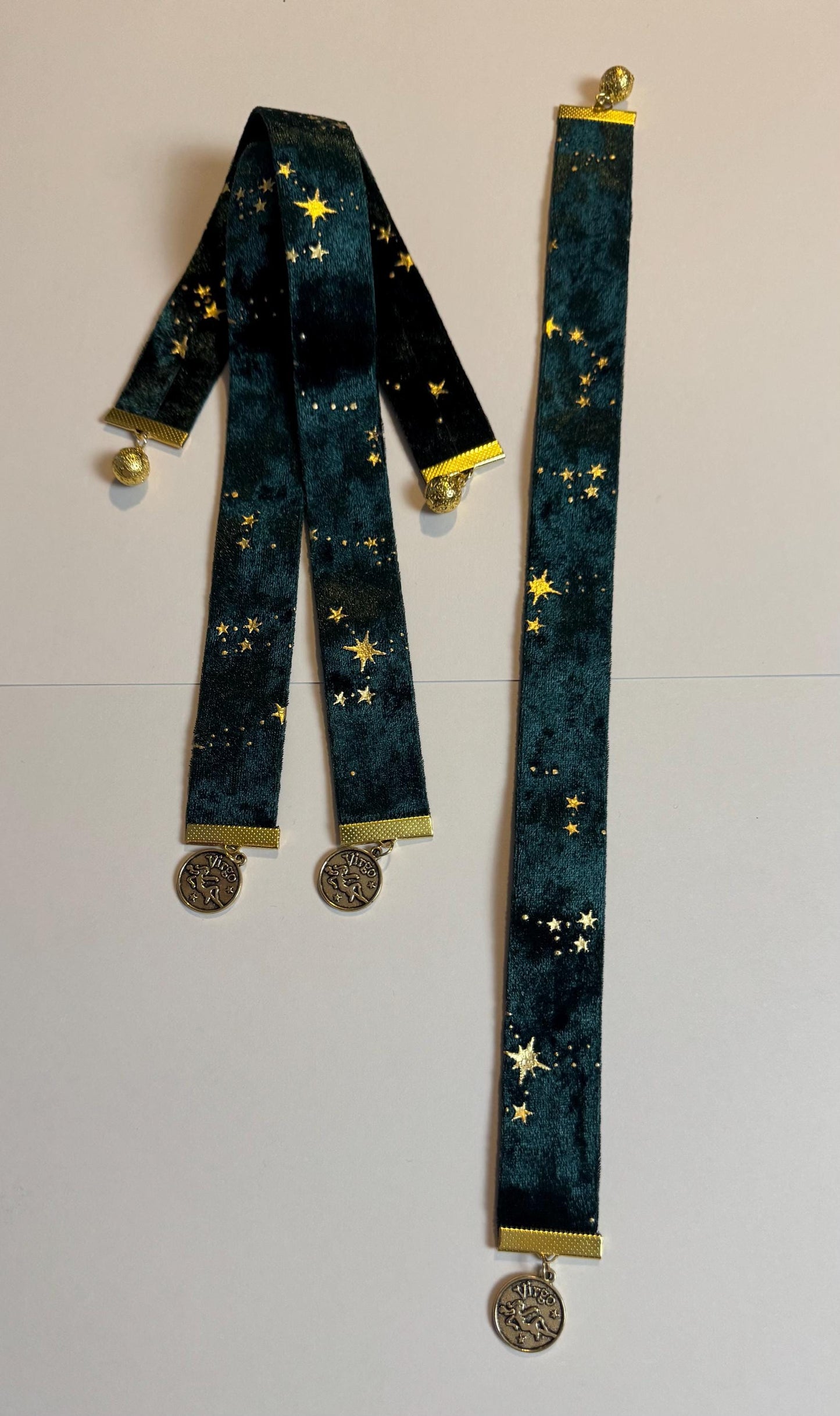 Virgo Zodiac Velvet Ribbon Bookmark