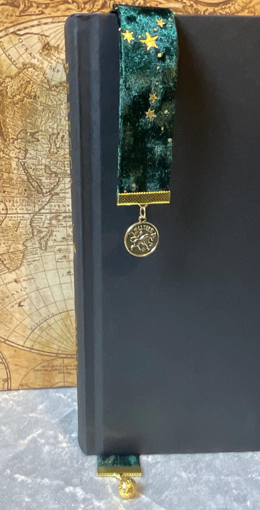 Taurus Zodiac Velvet Ribbon Bookmark