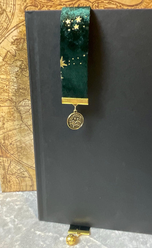 Capricorn Zodiac Velvet Ribbon Bookmark