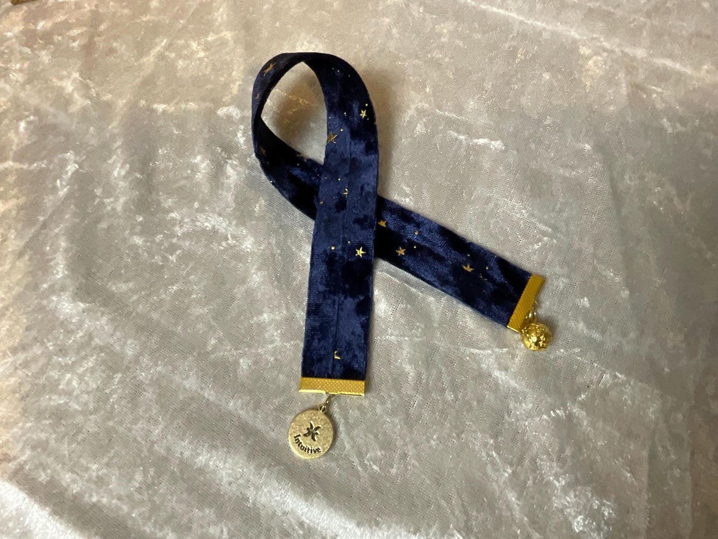 Pisces Zodiac Velvet Ribbon Bookmark