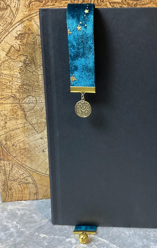 Gemini Zodiac Velvet Ribbon Bookmark