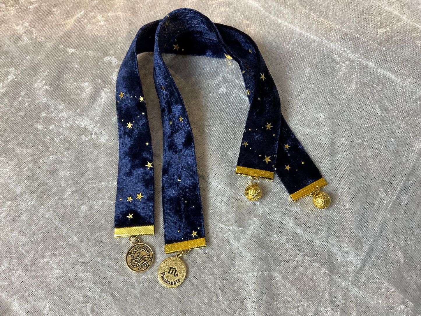 Scorpio Zodiac Velvet Ribbon Bookmark