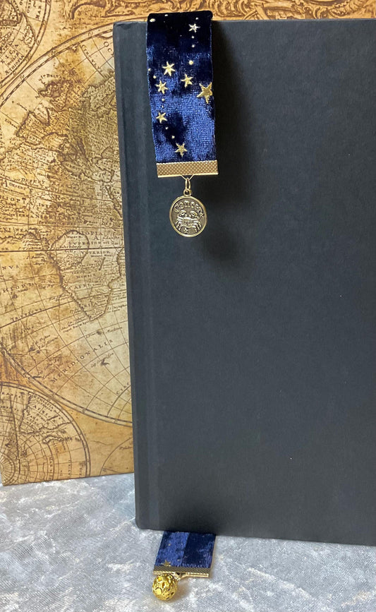 Cancer Zodiac Velvet Ribbon Bookmark