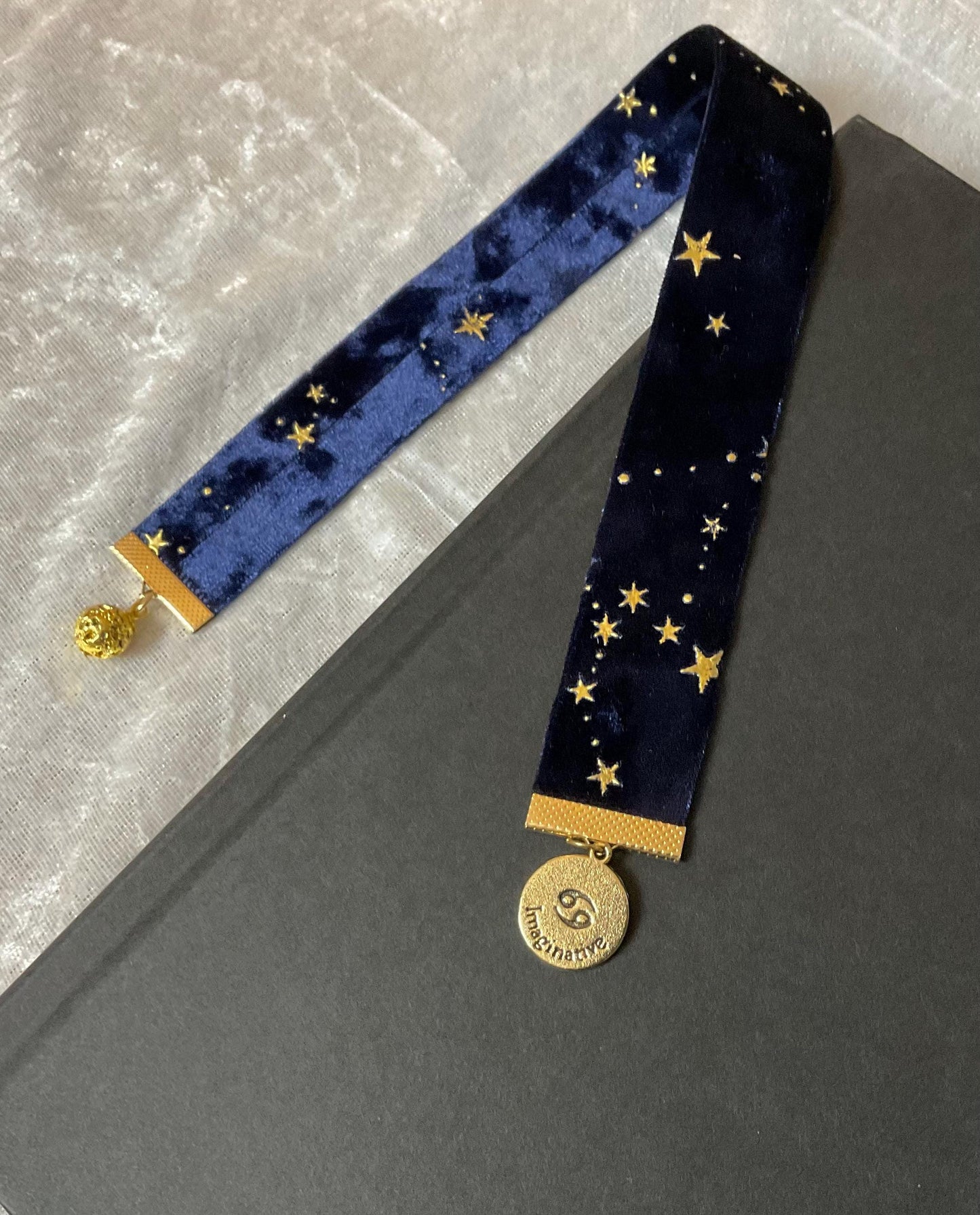 Cancer Zodiac Velvet Ribbon Bookmark